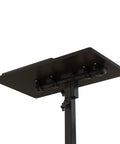 Black Mobile Adjustable Height Laptop Desk On Wheels Tiltable Work Table For Laptop Or Notebook, swivel cart with sturdy base.