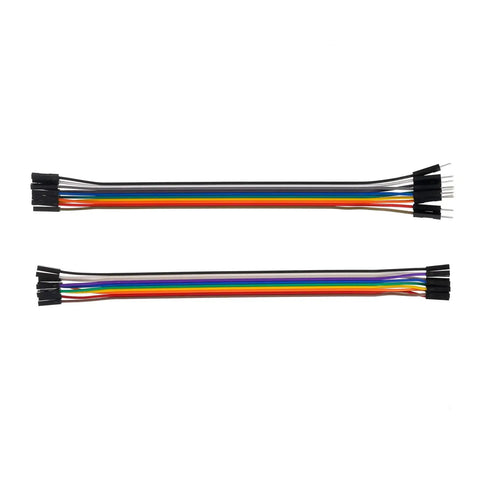 Colorful jumper wires for Arduino DIY kits, compatible with Ultrasonic Distance Sensor Module HC SR04, pack of 5 units.
