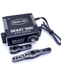 Beast 1000 1 Fifth Scale RC Servo with aluminum horns, waterproof seals, magnetic angle sensor, and PWM control displayed
