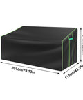 Outdoor Two Seater Patio Loveseat Cover 201x110x64cm Weatherproof All Weather Garden Bench Cover For Yard Lawn Backyard Full Coverage
