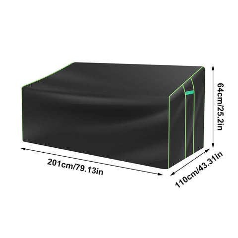 Outdoor Two Seater Patio Loveseat Cover 201x110x64cm Weatherproof All Weather Garden Bench Cover For Yard Lawn Backyard Full Coverage