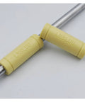 Solid Polymer LM8LUU Linear Bearing Bushing 8x15x45 Mm For 8 Mm Shafts plastic bearings, shown on shafts, side view.