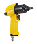 Mini Pneumatic Wrench Three Eighths Inch Compact Wind Cannon With Light Trigger And Sleeve Wrench For Precision Small Bolt Fastening in yellow with trigger.