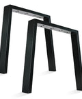 Built Legit Tough 30 Inch Heavy Duty Steel Table Legs With Wide Industrial Crossbar DIY Black Metal Furniture Base.