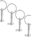 4-pack stainless steel quick-release pins with rings and drop cam for marine bimini top hardware