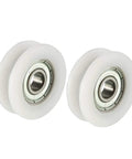 High Octane V Groove Linear Guide Bearing Pulley Built Tough With Steel And Nylon Slick Smooth Roll For Timing Belts 8MM Bore 34MM OD 11MM Thick 2 Piece Pack.