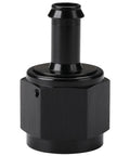 AN10 Female To Three Eighths Inch Barb Hose Fitting Adapter Straight Swivel 6061 T6 Billet Aluminum Black With Anodized Finish Rugged Beefy Durable Heavy Duty Anti Corrosion For Automotive Fuel Oil And Water Lines, black anodized barb fitting