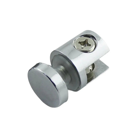 Glass Clamp Holder Bracket For 10-12mm Thick Glass, Rustproof Metal Corner Shelf Support with visible screw detail