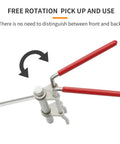 Pro Grade All In One Hydraulic Cylinder Seal Installer Kit 3 Piece Set with red rubber grip handles in use