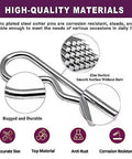Close-up of zinc-plated hitch pin clip from 75 Pcs Hitch Pin Clips R Clips Set With 6 Sizes M1.2x21 to M2.5x50, highlighting durability and material.