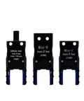 Three black Compact Manipulator Mini Fixture With Hand Gripper for precision clamping used in Mini A B CJ1060 J1080 variants