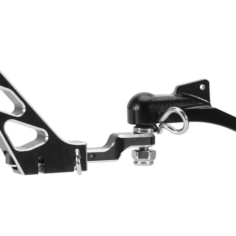 CNC Aluminum Drop Hitch Receiver For 1to24 RC Crawler SCX24 Upgrade Pack Of 2, Ultra Lightweight 8g Each, side view with mount details