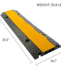 Heavy Duty Cable Protector Ramp Cover With Flip Open Top For Indoor Outdoor Use 4 Channel Cord Protection Waterproof