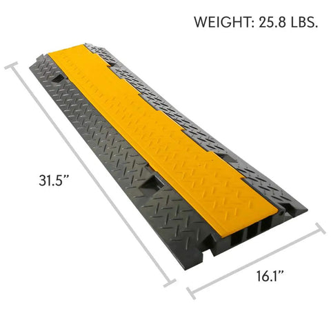 Heavy Duty Cable Protector Ramp Cover With Flip Open Top For Indoor Outdoor Use 4 Channel Cord Protection Waterproof