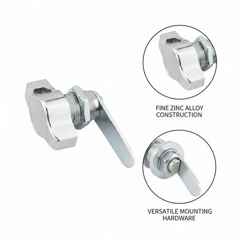 Zinc Alloy Cam Lock For Cabinet Doors And Drawers, Durable Silver Replacement Hardware For File Cabinets And Cupboards, 1 Pack, Built To Last