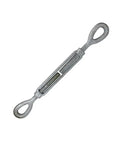7/8 By 18 Inch Rock Solid Eye Eye Turnbuckle Hot Dipped Galvanized Marine Rigging And Boat Hardware Drop Forged Steel Tension Adjuster With 7200 Lbs Capacity Built Like A Tank For Sailboats, showing close-up details.
