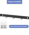 Two Pack Detailing Brush Hanger Wall Mount Organizer for Car Detailing with Five Hooks, Rustproof Metal Rack, screws included