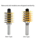 Heavy Duty 1/2 Inch Shank Finger Joint Router Bit For Woodworking Pros, showing new and old model types for comparison.