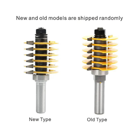 Heavy Duty 1/2 Inch Shank Finger Joint Router Bit For Woodworking Pros, showing new and old model types for comparison.