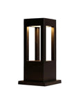 Bright LED Outdoor Post Light With Aluminum Housing IP55 Waterproof Square Pillar Bollard Lantern for Porch Garden Front Yard and Lawn