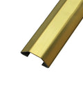 Heavy Duty Stainless Steel Floor Cable Cover With Self Adhesive Backing Rock Solid Wire Taming Strip in gold finish.