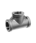 Heavy-Duty 316 Stainless Steel Class 150 Pipe Tee 1 Inch NPT Female Pro-Level Industrial Fitting with three connections