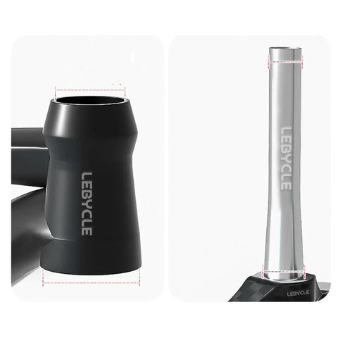 Threaded Headset Bearings For Bicycles, CNC aluminum expander, showing left side head tube and right side fork fitting