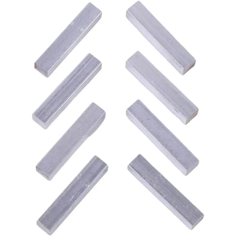 8 Pack Zinc Square Keys 1/4 X 1-1/4 Inch 2162 Machine Key Set For Power Transmission Shafts To Hold Machinery Parts In Place