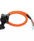 J1772 Type One Evse Charging Inlet With One Meter Cord And Locking Cap For 120V And 240V Up To 80 Amps Ip54 Rated, detailed view of connector and cables.
