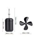 Beefy Underwater Thruster Motor With 2.4 Kg Thrust At 24V For ROV Submarine Drone, 100m depth rated metal RC motor and propeller, dimensions labeled