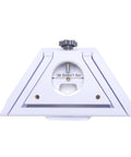 Front view of Ethernet Satellite Bracket ABS Metal Compact Multifunctional Mount for 38.5mm Pipe, showing hole size measurement.