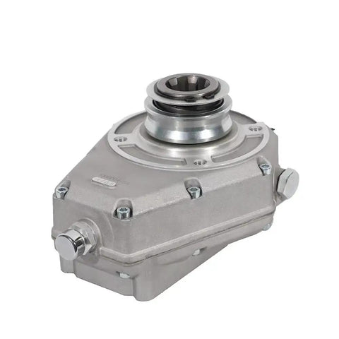 Speed Multiplier Gear Box With Splined Coupling For Tractor PTO And Hydraulic Gear Pump, 1:2 Speed Increaser KM6004 Series, Tough Farm Grade For Forest Machinery, Female 1 3/8 Inch DIN PTO