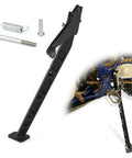 Aluminum Dirt Bike Kickstand Side Stand For WR250F WR400F WR426F WR450F YZ125 YZ250 YZ250F YZ400F YZ426F YZ450F Models with mounting screws, spring, and installation shown on a bike.