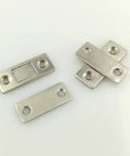 Magnetic Cabinet Catches And Door Stops For Closets, Cupboards, Drawers, And Sliding Doors, Rustproof Nickel Finish, Iron Casting