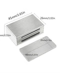 Magnetic Cabinet Catches With Ultra Strong Adhesive No Tools Needed For Quick No Hassle Install On Kitchen Cabinets Cupboards Wardrobes And Drawers Easy Install Self Locking Door Magnets, showing dimensions of stainless steel catch and plate
