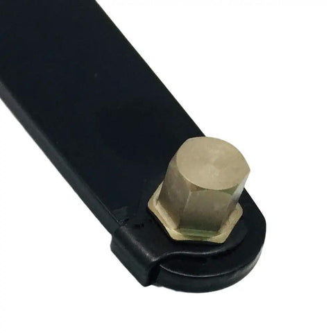 Close-up of Ultra Low Profile Hex Drive Handle Four Piece Set Includes Two Point Five Millimeter Three Millimeter Four Millimeter Five Millimeter Hex