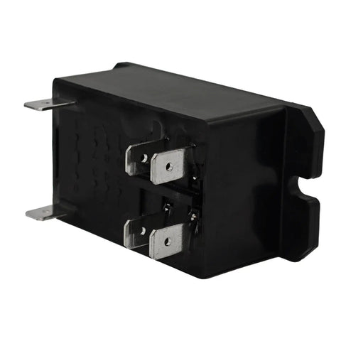 Side view of Beefy 30A 12V DC Panel Mount Relay with DPST NO contacts for high power PCB switching in home automation and industrial control.