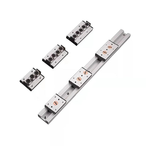 Rock Solid Dual Axis Linear Guide Rail Kit Featuring Sgr10 Two PC 44 Inch Sturdy Rails Paired With Four Ball Bearing Slider Blocks for CNC Projects That Run Dead Smooth.