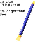 Beduan 1/2-inch thread coolant hose, blue flexible plastic cooling tube with yellow end fittings