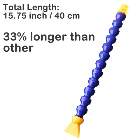 Beduan 1/2-inch thread coolant hose, blue flexible plastic cooling tube with yellow end fittings