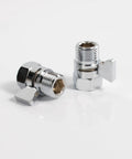 Double Outlet Chrome Shower Manifold With Independent Shut Off Valves For Dual Sprayer System Fits Standard G One Half Two Shower Heads