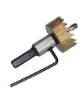 Top Rated 5 Piece Hole Saw Bit Kit Made With High Carbon Steel And Ti Coating For Drilling Clean Holes In Wood Steel Aluminum Plastic Plus Hex Wrench And Spring Included For All Your DIY Projects. hole saw bit with hex wrench