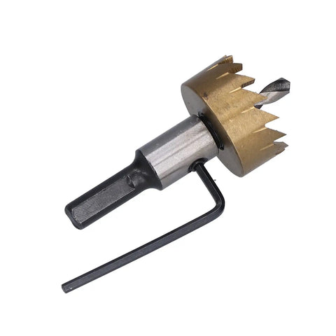 Top Rated 5 Piece Hole Saw Bit Kit Made With High Carbon Steel And Ti Coating For Drilling Clean Holes In Wood Steel Aluminum Plastic Plus Hex Wrench And Spring Included For All Your DIY Projects. hole saw bit with hex wrench