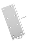 Stainless Steel Flat Straight Corner Braces Five Pack With Multiple Openings Easy Install Metal Repair Brackets For Furniture