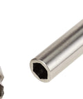 Magnetic Multi Bit Ratcheting Screwdriver 9 Inch With 5 Bits Slotted 2 Phillips 1 Phillips 2 And Torx T15 close-up of bit and shank