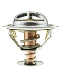 Engine coolant thermostat for Mitsubishi trucks, with sealed housing and copper spring, direct swap for cooling system.