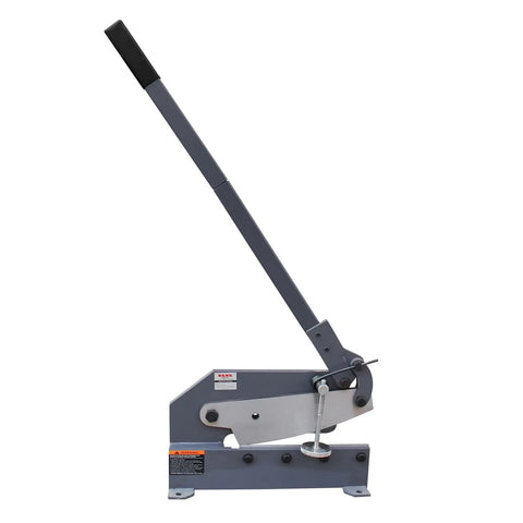Manual Metal Shear HS12 12 Inch Throatless Cutter Heavy Duty For Sheet Metal Plate Steel And Round Bar Portable Workbench Mounted Tool For Clean Easy Cuts And High Precision In Metalworking Shops