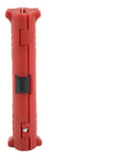 Fabuletta Rotary Electric Wire Stripper For Coaxial Cable Peeling Handy Portable Hand Tool With Precise Insulation Removal Durable Plastic Grip Easy Use For Professional Electricians And Diy Projects Red Color side view showing the compact design.