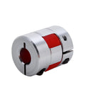 Flexible Plum Shaft Coupling With 8mm And 10mm Bore, high-strength aluminum, lubrication free, for CNC stepper motors, low backlash