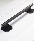 1.7 Inch Black Escutcheon Backplates For Bifold Closet Cabinet Knobs 4 Pack, black backplates under a cabinet pull